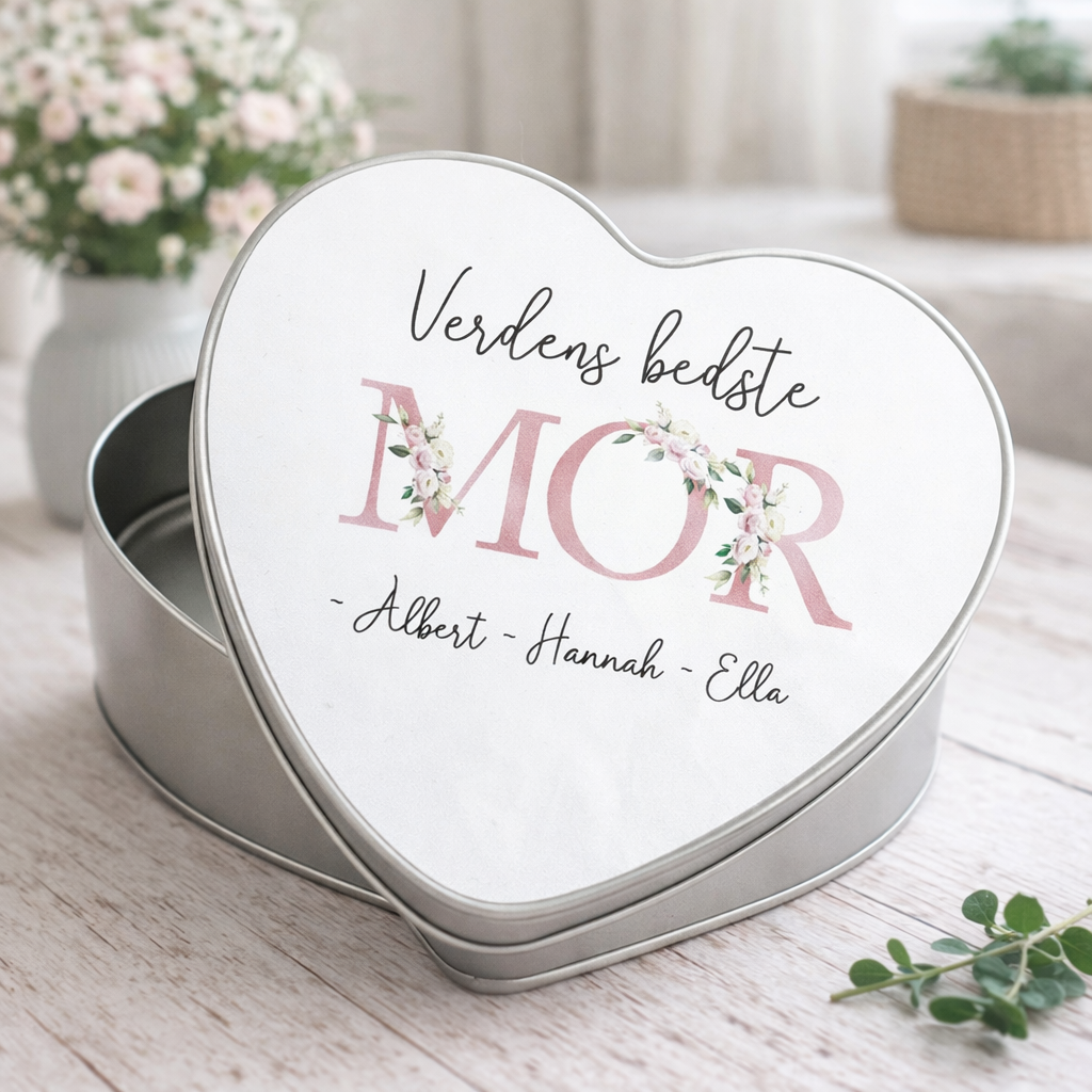 hjerteæske til mor, mors dag gave, morsdaggave, gave til mor, gave til hende, my little nordic